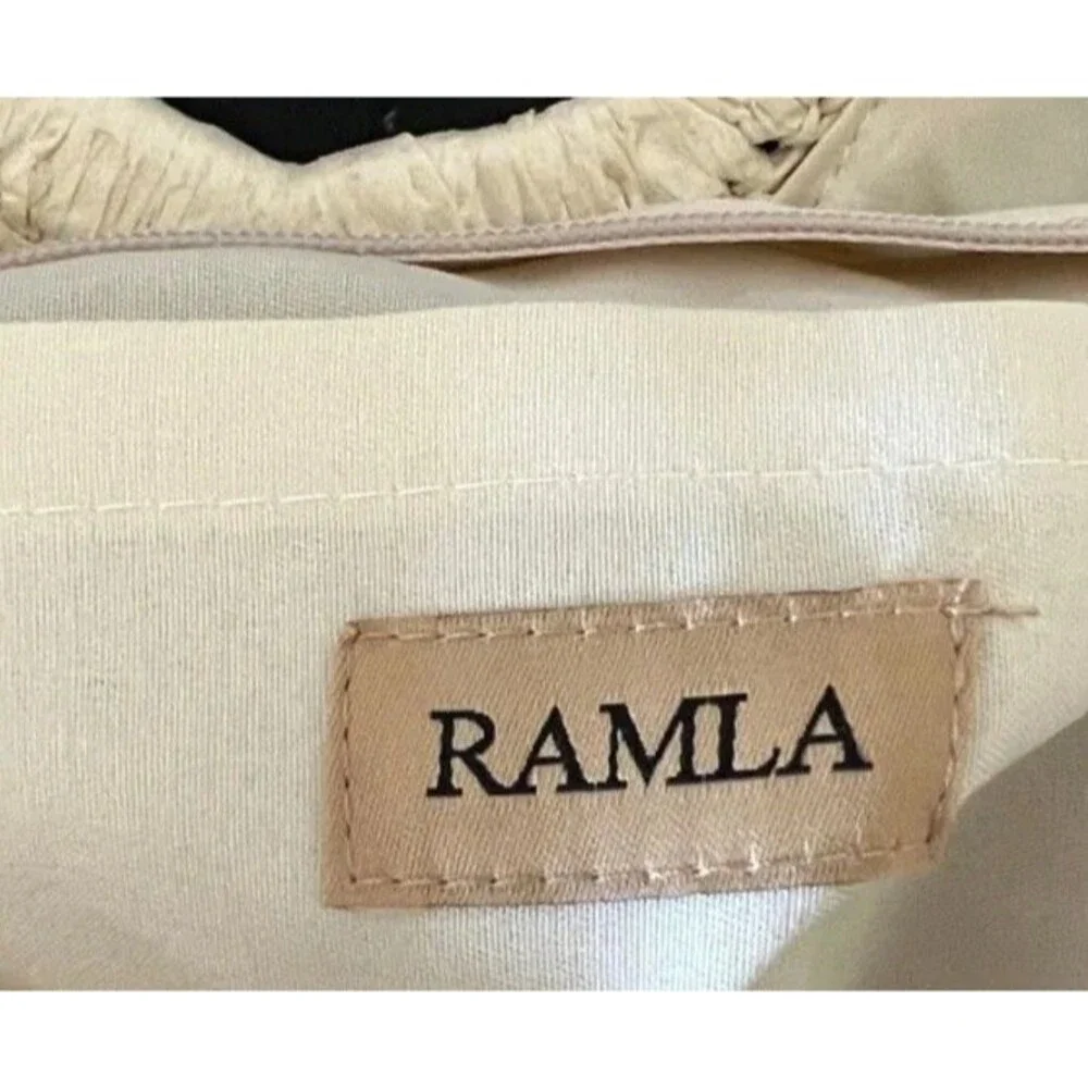 RAMLA Designer Raffia Woven Half Moon Handbag Straw Resort Beach Bag NEW
